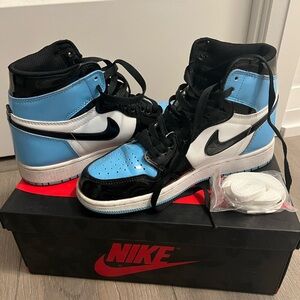Jordan 1- high top blue chill patent UNC